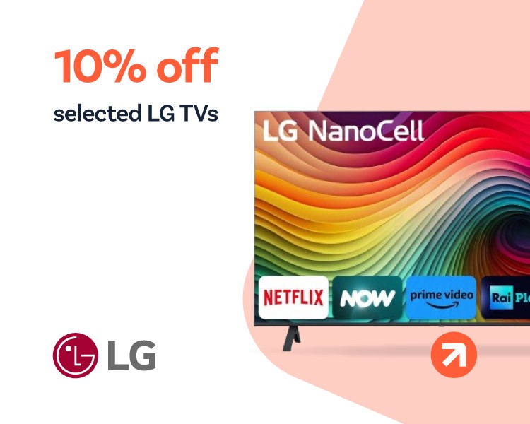 10% off selected LG TVs.