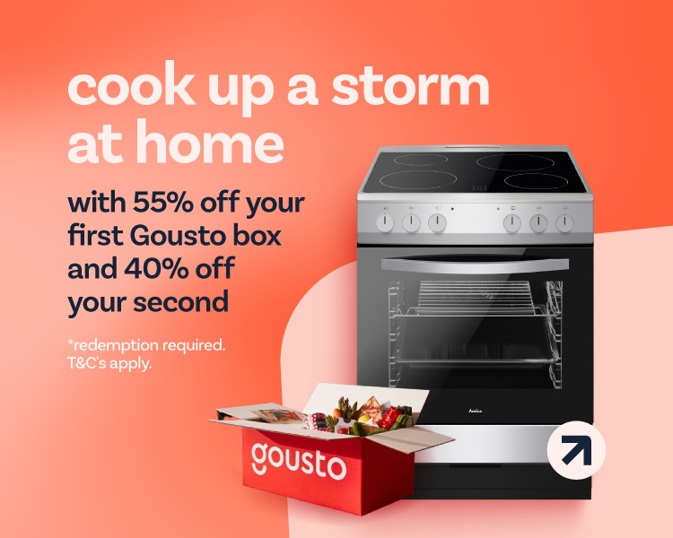 Free Gousto box with cooking appliances.