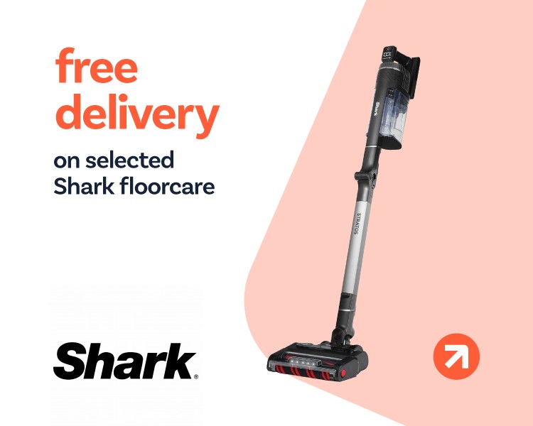 Free Delivery on selected Shark Floorcare.