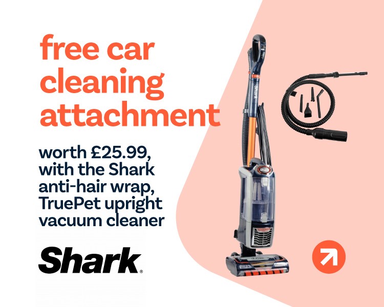 Free car cleaning attachment with the Shark Anti Hair Wrap DuoClean Pet Upright Vacuum Cleaner.