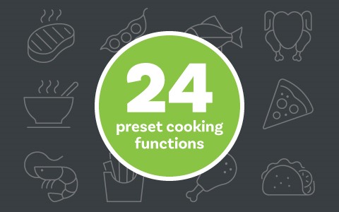 24 pre-set cooking functions