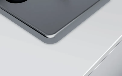 White enamel surface.